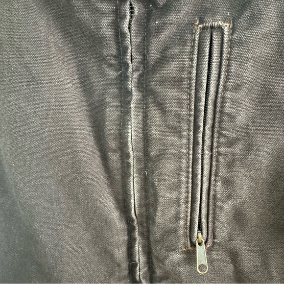 Carhartt Canvas Sherpa Lined Work Vest Jacket Mens Large V33 DKB Dark Brown - Picture 3 of 15